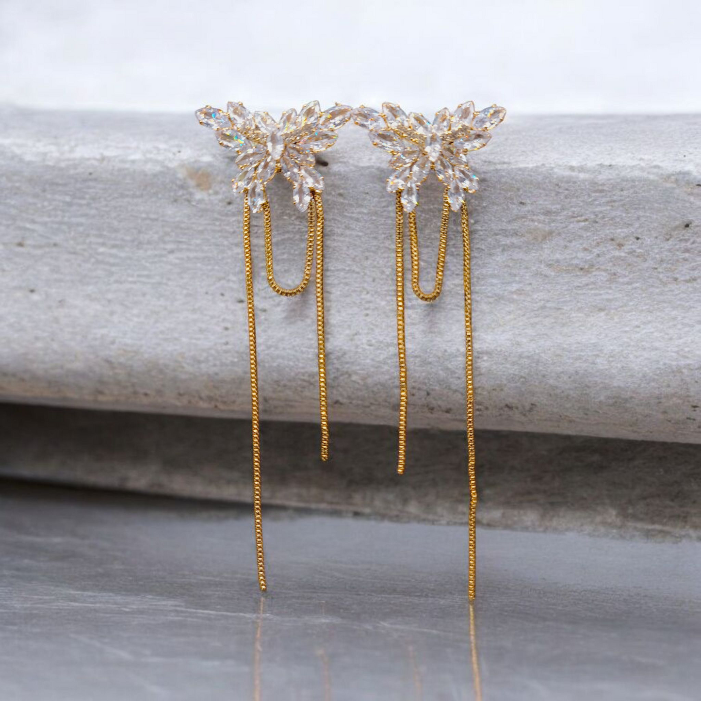 925 Zirconia Butter Fly Earrings