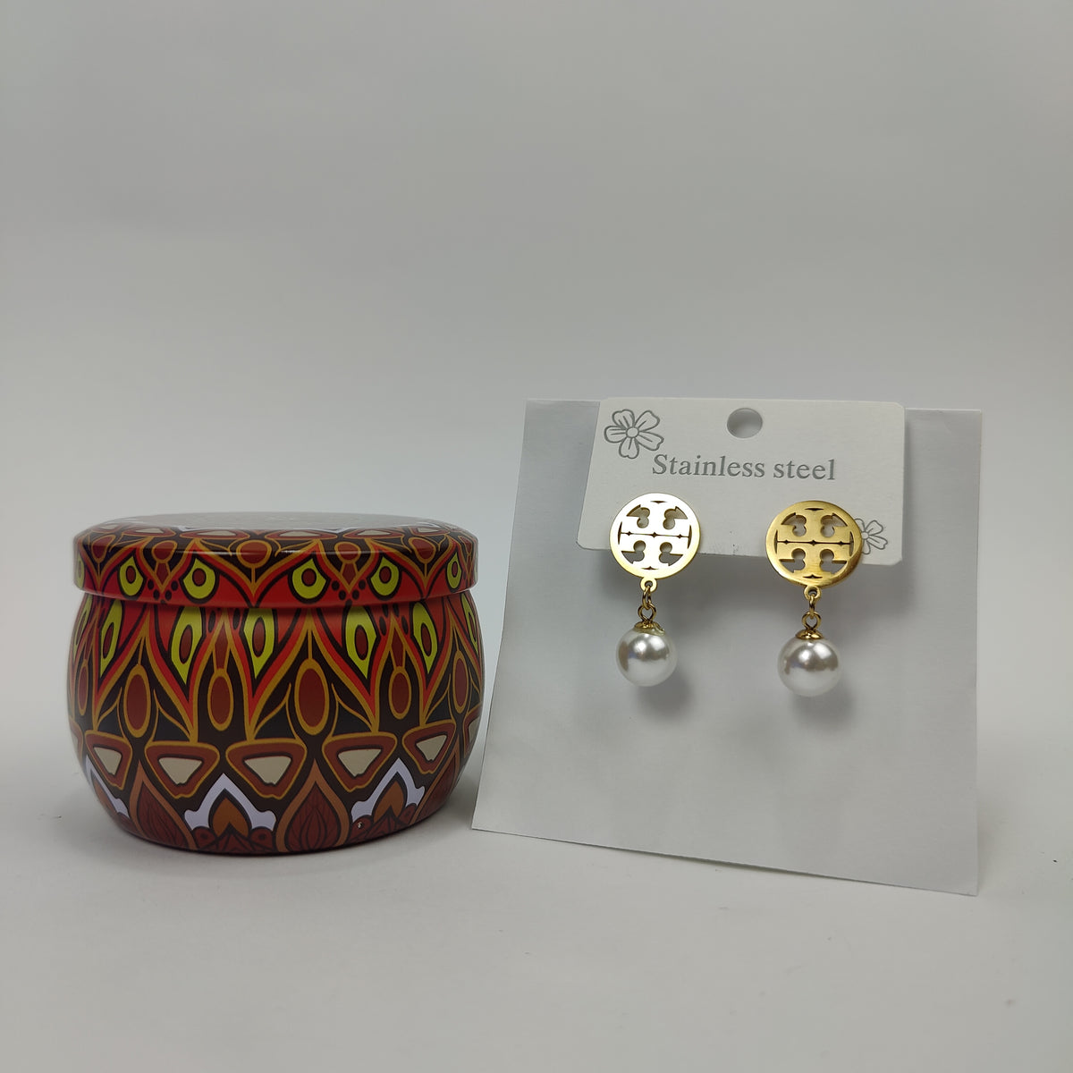 Golden Pearl Earrings
