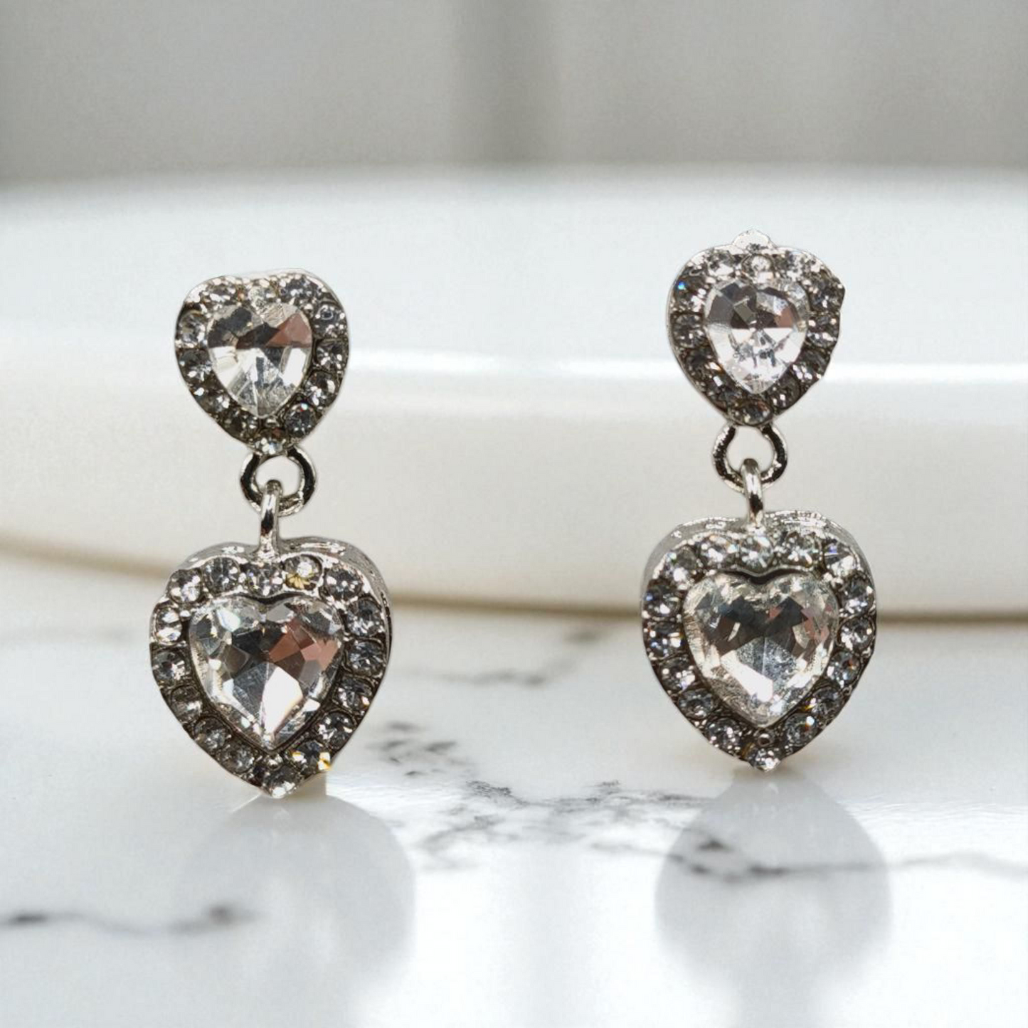 Heart Crystal Earrings