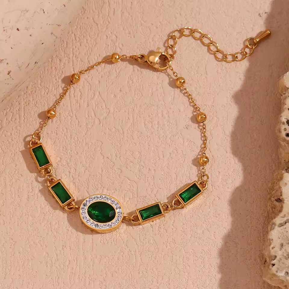Green Zircon Bracelet