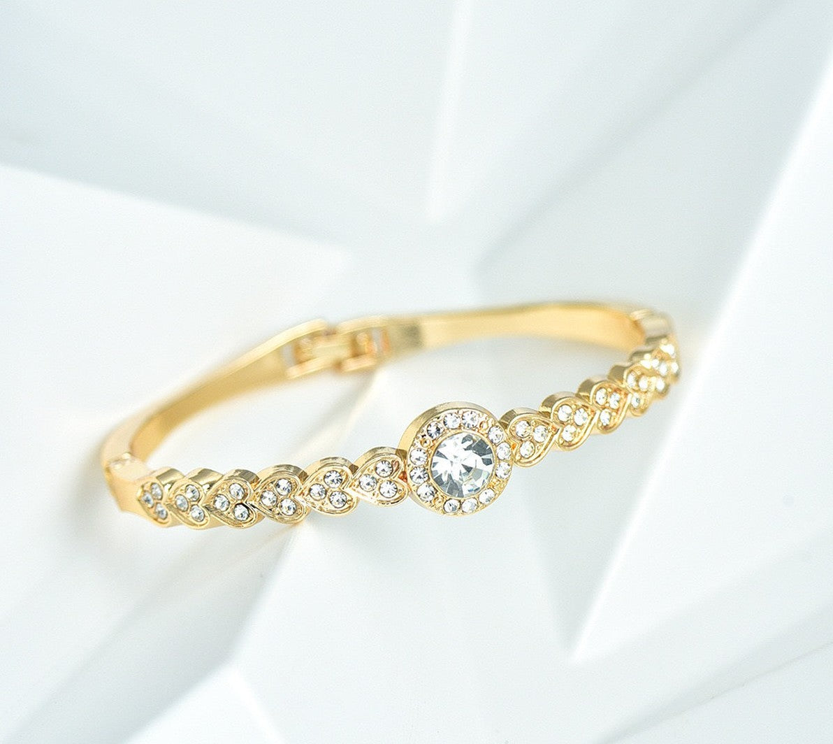 Heart Crystal Bracelet Bangles