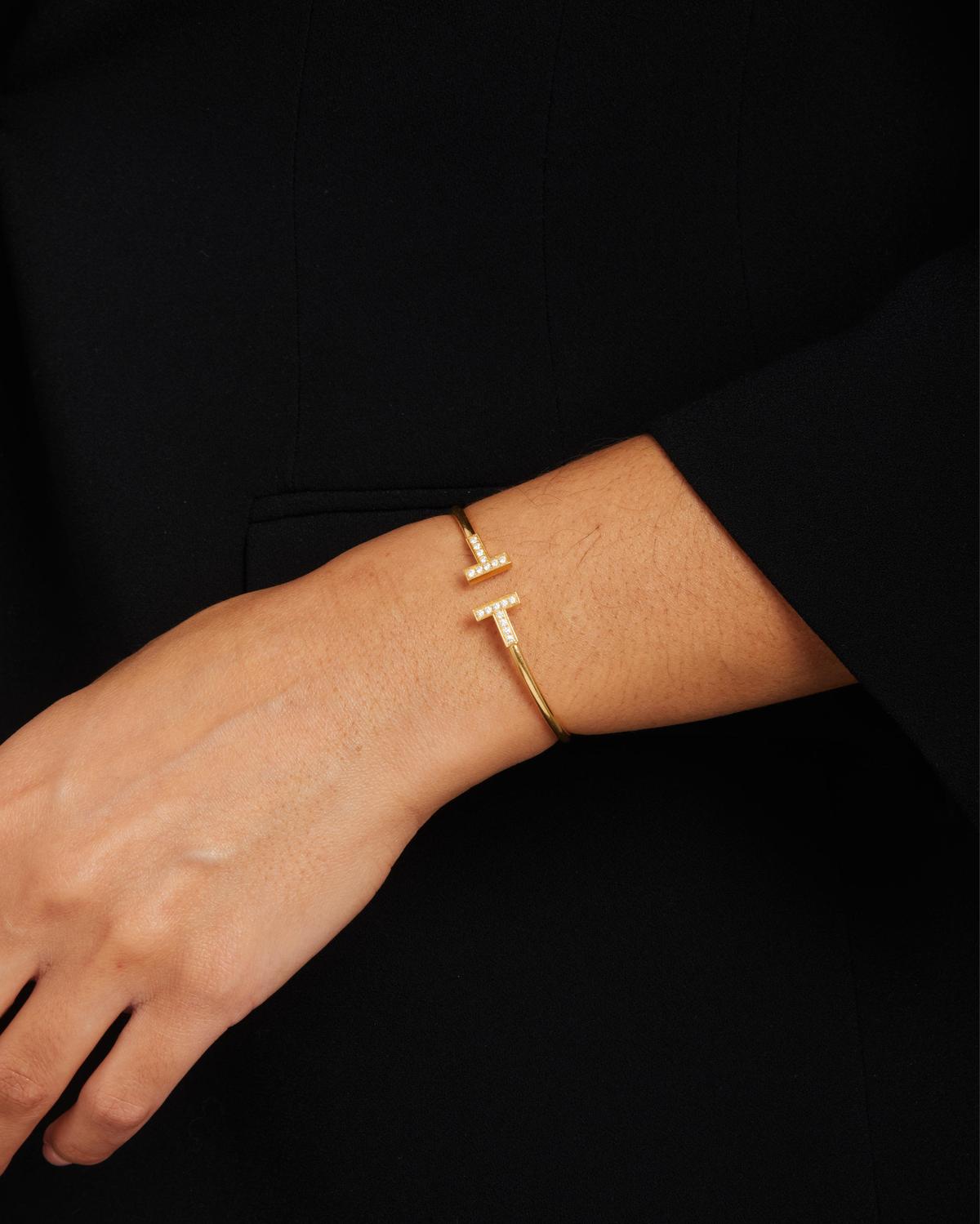 Crystal T Luxe Bracelet Bangle
