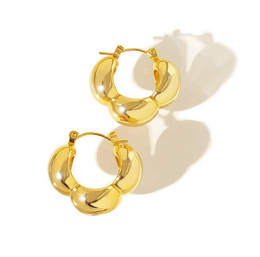 Chunky Bubble Hoop Earrings