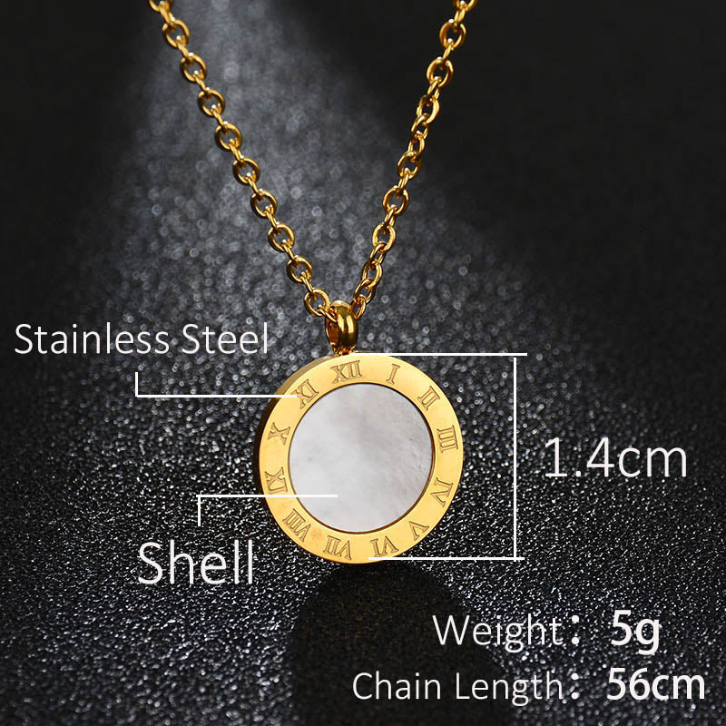 Double Sided Roman Numeral Necklace