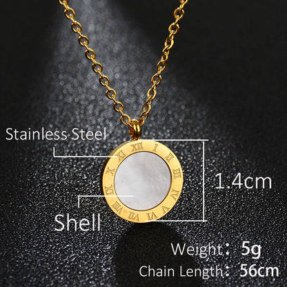 Double Sided Roman Numeral Necklace