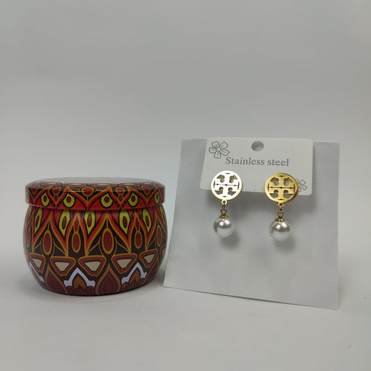 Golden Pearl Earrings