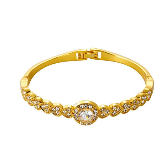 Heart Crystal Bracelet Bangles